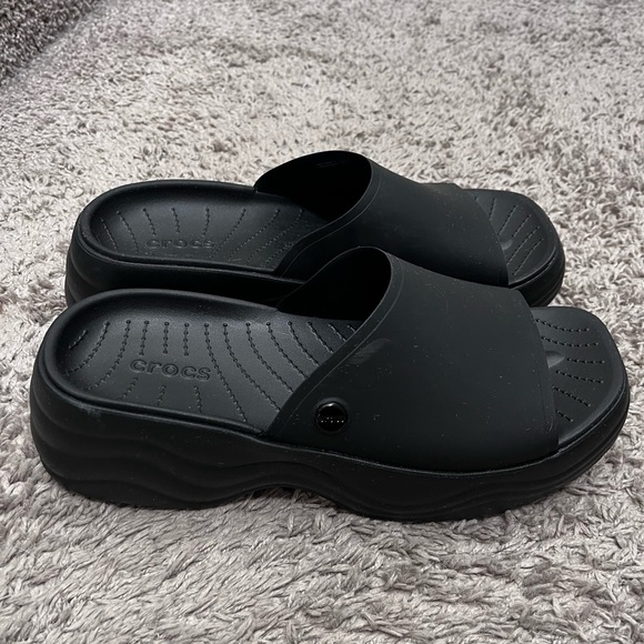 Crocs Skyline Slide Platform Sandals Lizzie McGuire Y2K Inspired Size 11 - Picture 4 of 6